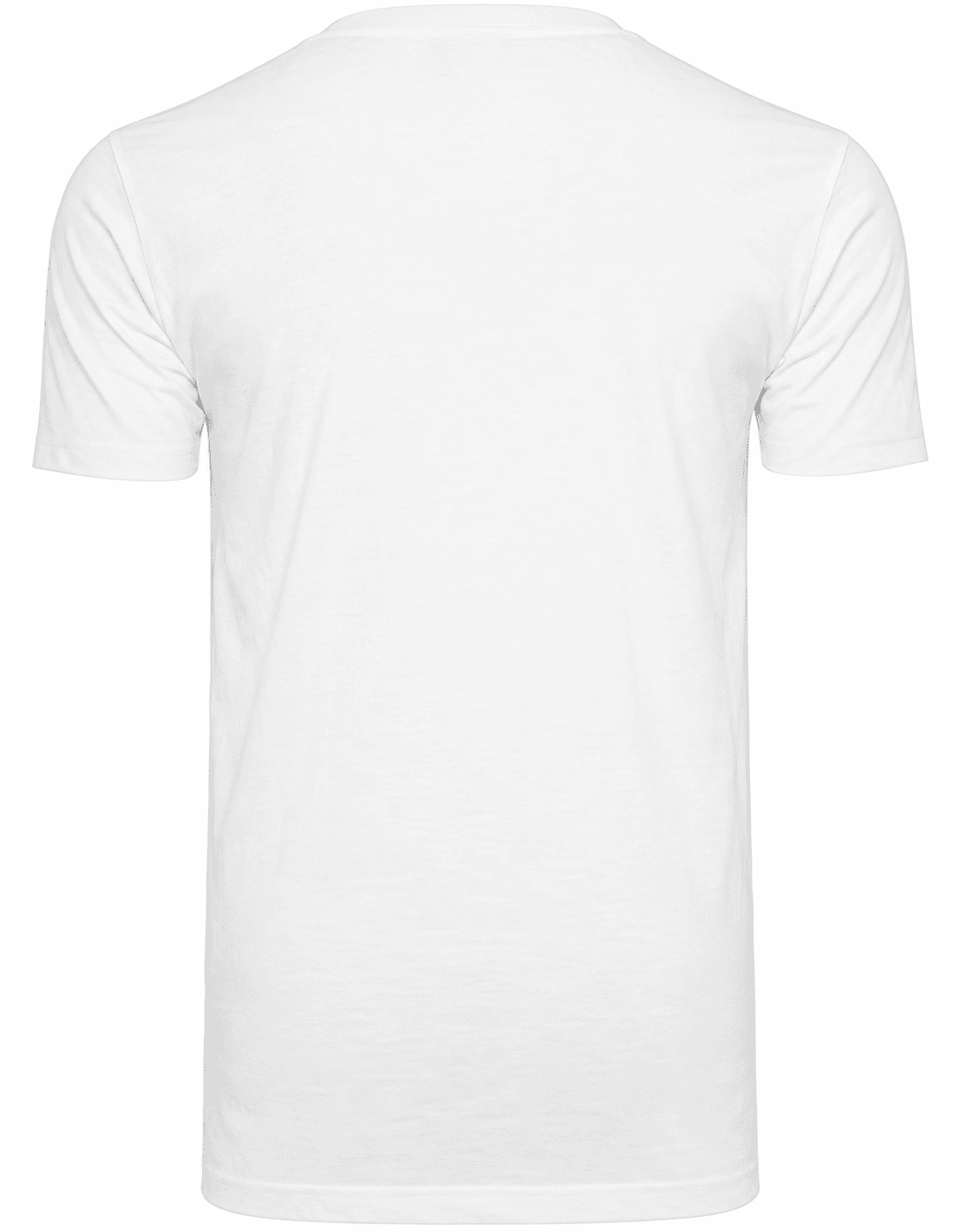 Indicatieve mock-up van het achteraanzicht van een BY004 T-shirt